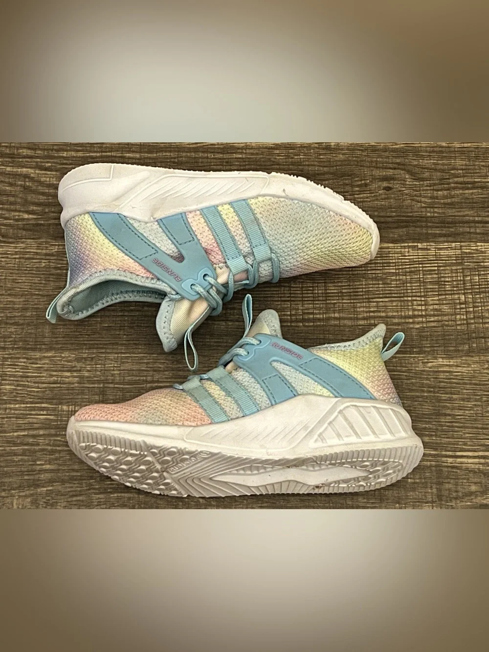 Kids Rainbow Tie Dye Athletic Shoes Size 12